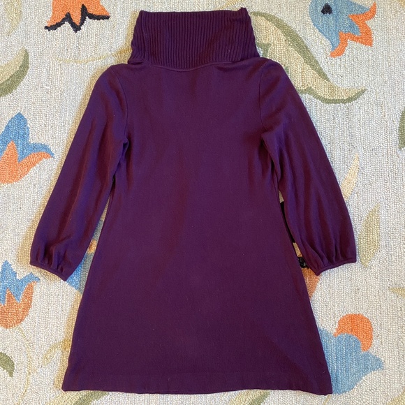 Banana Republic I Purple Cowl Neck Sweater Dress I Holiday 2008 - Picture 2 of 16